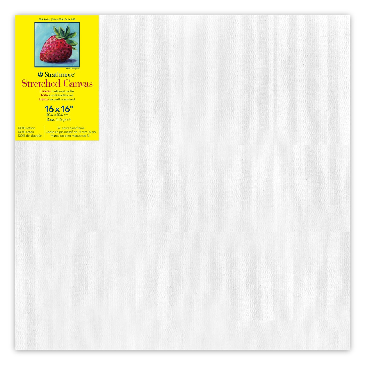 Strathmore 300 Series Traditional Stretched Canvas, 16" x 16"